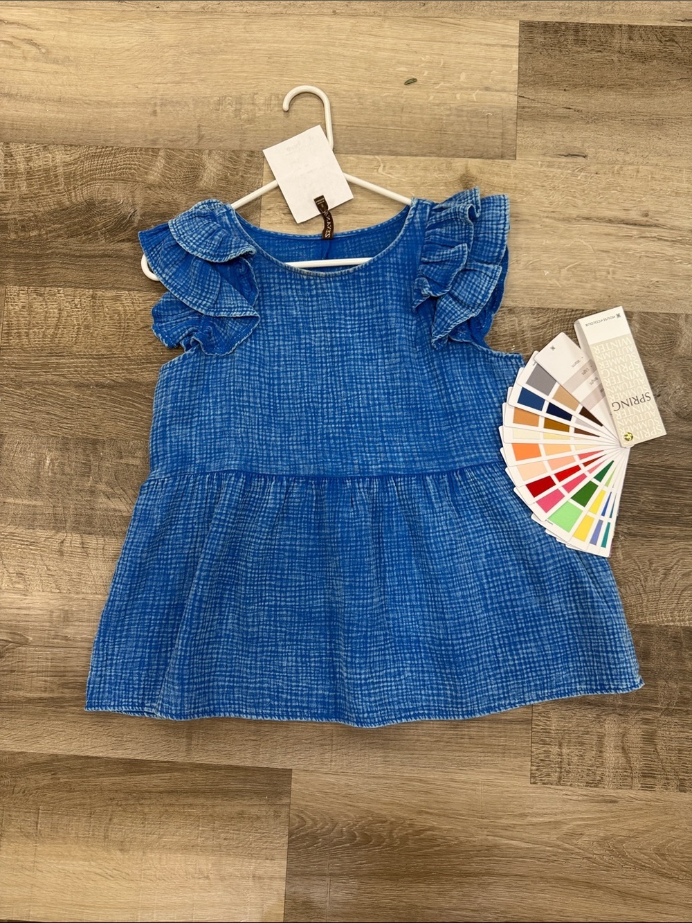 SPRING bright blue top